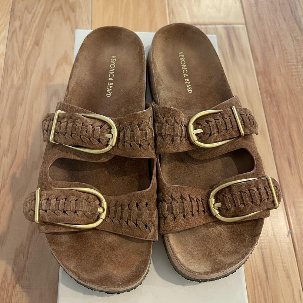 Veronica Beard Paige Sandal in Hazelwood - Picture 3 of 9